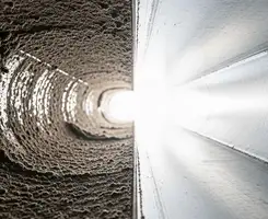 air duct cleaning services showing interior duct system inspection and cleaning in Mesa, AZ
