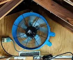 attic fan services with installed attic ventilation fan system in Mesa, AZ